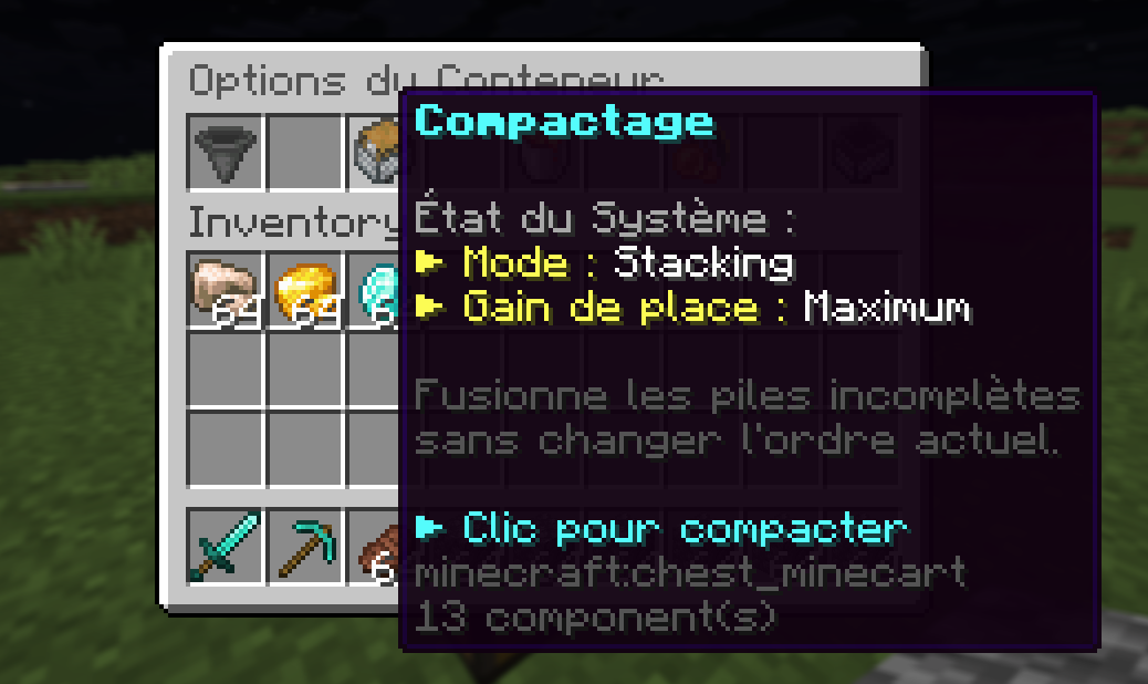 Compactage coffre